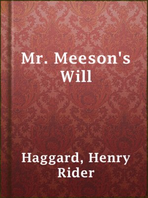 cover image of Mr. Meeson's Will